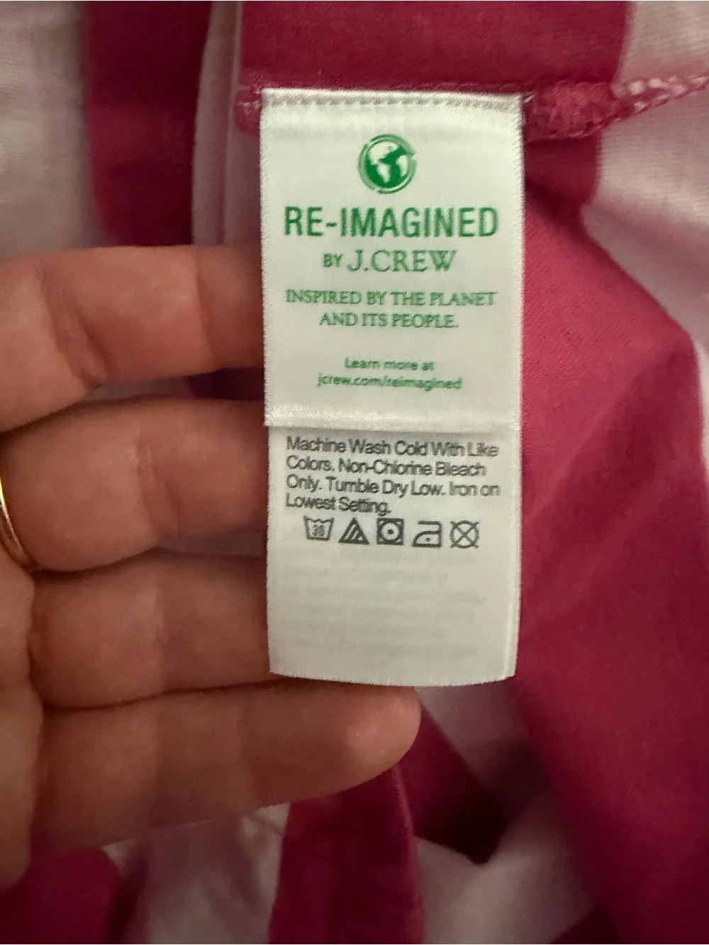 NWT J.Crew Pink Striped Cotton Rugby Polo Shirt Women’s Medium